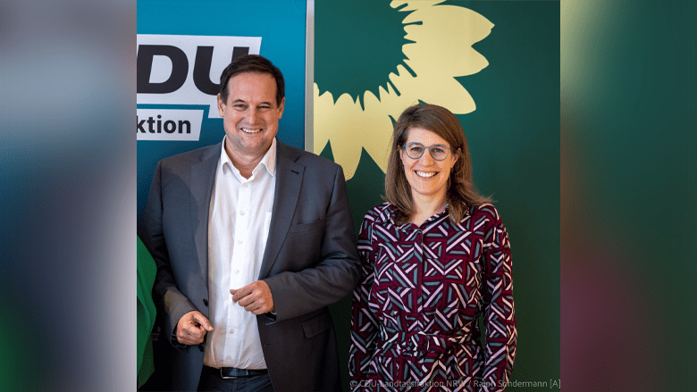 CDU-Fraktionsvorsitzender Thorsten Schick gemeinsam mit der neuen Ministerin Verena Schaeffer