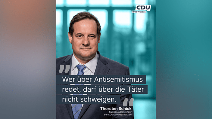 CDU-Fraktionsvorsitzender zum Thema Antisemitismus 